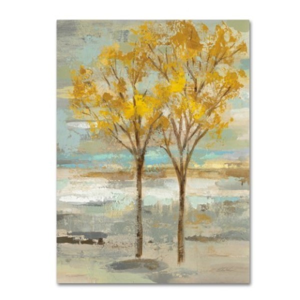 Trademark Fine Art Silvia Vassileva 'Golden Tree and Fog II' Canvas Art, 35x47 WAP00812-C3547GG